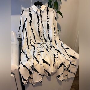 High Low button down top